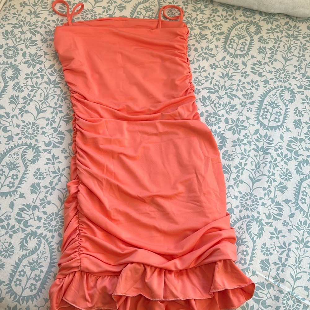 orange mini dress size S